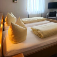 Bett im Gasthof Frankenhöhe